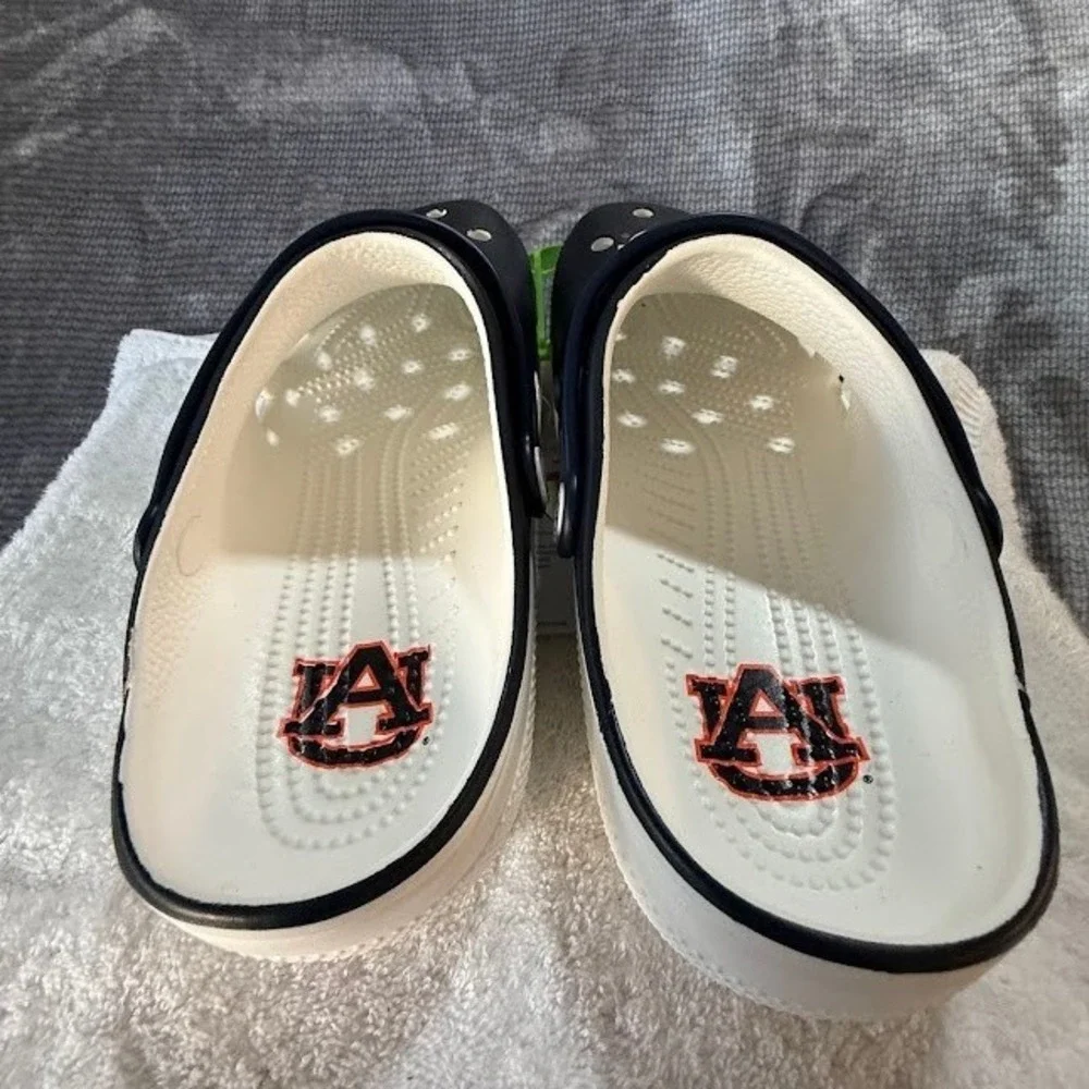 Crocs‎ Auburn Tigers NCAA Classic Clogs Navy Blue Orange Mens 9 Womens 11 NEW
